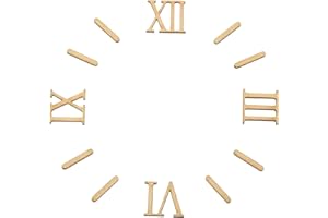 PATIKIL Kit De Chiffres en Bois pour Horloge, 1.38 Pouces Accessoires Auto-Adhésifs pour Chiffres pour Pièces De Remplacement De Chiffres, Chiffres Romains/Barres Verticales