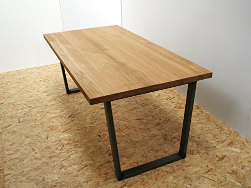 Oak industrial style dining table