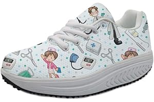 Showudesigns Travail infirmière Mode Compensées Basket Femmes Minceur Chaussures Sneaker