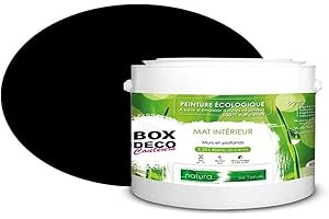 BOX DECO COULEURS Peinture murale naturelle écologique aspect mat intérieur Natura - 2,5L, Noir