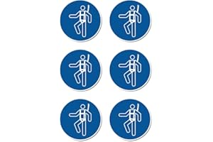 HAVATI Utilizzare la cinghia di raccolta: M018 – DIN EN ISO 7010 / ASR A1.3 – Adesivo: Ø 5 cm, 6 pezzi