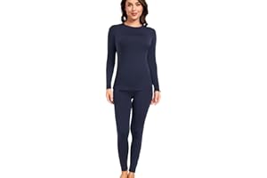 wirarpa Women's Thermal Underwear Set Fleece Lined Base Layer Ladies Long Sleeve Top & Bottom for Winter Warmth