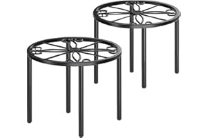 Josmimic 2 Pack Metal Plant Stand 7.9''/20cm Flower Rack Flower Pot Stand Planter Holder Indoor And Outdoor