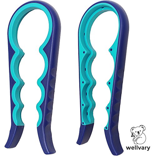Premium Deckelöffner & Dosenöffner – Universal Flaschenöffner für Schraubverschlüsse, Öffnungshilfe & Glasöffner für Schraubgläser, Flaschen und Einmachgläser 8-in-1 in blau von wellvary – Der freundliche Koala - 6