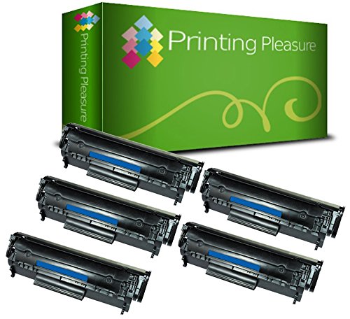 PRINTING PLEASURE 5 Toner kompatibel zu Q2612A 12A Canon FX-10 FX-9 303 703 für HP Laserjet 1010 1012 1015 1018 1020 1020 Plus 1022 1022N 1022NW 3015 3020 3030 3050 3052 3055 M1005 MFP M1319F MFP Canon LBP-2900 LBP-2900i LBP-2900B LBP-3000 I-Sensys MF-4010 MF-4012 MF-4014 MF-4050 MF-4012 MF-4014 MF-4050 MF-4100 MF-4120 MF-4140 MF-4150 MF-4210 MF-4270 MF-4320D MF-4330D MF-4340D MF-4350D MF-4370DN MF-4380DN MF-4660PL MF-4690PL Fax L95 L100 L120 L140 L160 PC-D440 PC-D450 - Schwarz, hohe Kapazität