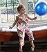 Piccalilly Organic Cotton Yellow Pink Blue Girls Fish Baby Romper