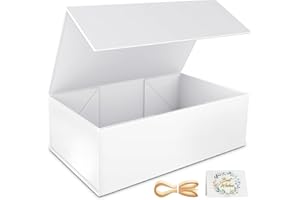EASCITY Confezione da scatole regalo, 24 x 15 x 7,5 cm, per presentazioni con chiusura magnetica rettangolo collapsible per Groomsman Proposal Box, Christmas, Halloween, regalo di compleanno