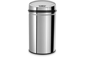 ECHTWERK EW-AE-0210-Pattumiera Inox, 30 l, con sensore IR, Acciaio Inossidabile, Weiß (Ew-ae-0210), 30 Liter