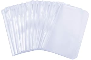 14pcs Binder Pockets A6 Size 6 Holes Binder Zipper Folders for 6-Ring Notebook Binder Loose Leaf Bags, Waterproof PVC Pouch Document Filing Bags Harphia