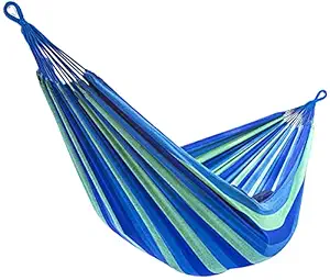 ALOKRUPSWAM Extra Long and Wide Double Hammock for Travel Camping Backyard, Porch, Outdoor or Indoor Use, Carrying Pouch Included