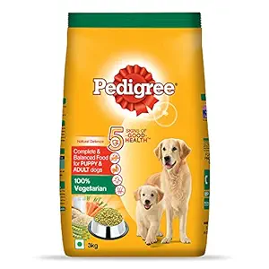Pedigree Adult Dry Dog Food, Vegetable, 3kg Pack