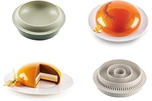 silikomart | Set de moules à gâteaux en silicone GOCCIA + MULTI-INSERT ROUND, antiadhésif, Pack de 2 moules à gâteaux multi-usages, Made in Italy