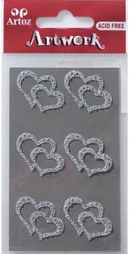 Clear Crystal Double Hearts Craft Embellishment