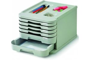 FAJEDA Módulo Escritorio FAIBO, 6 Cajones Gris