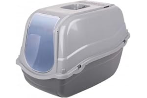 COINGALLERY Dogi Click and Secure Pet Cat Litter Tray Toilet Box, Grey
