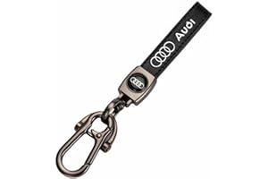 JIANCENGYB Schlüsselanhänger Auto für Audi, Leder Autoschlüsselanhänger Schlüsselband für A1 A2 A3 A4 A5 A6 A8, Schlüsselring Q2 Q3 Q4 Q5 Q6 Q7 SQ5 RS3 RS7 R8