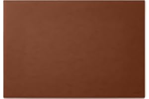 Eglooh - Mercurio - Sottomano Scrivania Ufficio in Cuoio Arancione Marrone Naturale - cm 65x45 - Cuciture Artigianali e Fondo Antiscivolo - Made in Italy