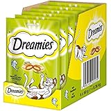 Dreamies Katzensnacks Klassiker / Katzenleckerli mit wertvollen Vitaminen und Mineralstoffen / Thunfisch / 6 x 60g