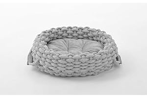 Lycce Katzenbett Hundebett Kuschelnest Rope grau Ø 40cm x 15cm