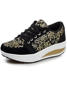 QZBAOSHU Mode Sneaker für Mädchen Frauen Fitness Laufen Sportschuhe Keil