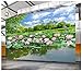 Produktbild 3D Tapete Wallpaper Wandbild Seidentuch Lotus Pond View Natural Scenery Lotus Landscape Painting Living Room Tv Background Wall 300X210Cm,Yzra