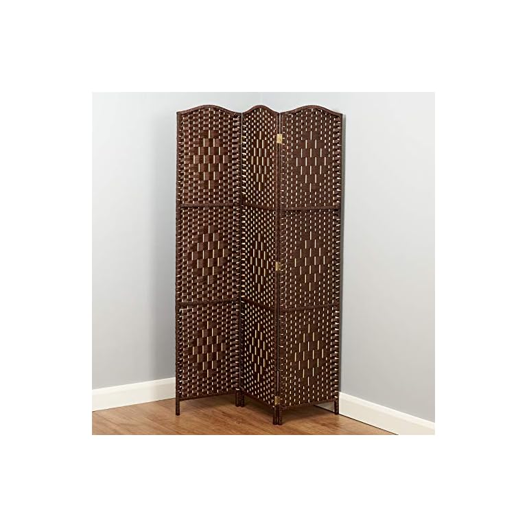 Hartleys Massiver handgefertigter Raumteiler/Paravent aus Korbgeflecht