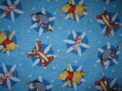 Fat Quarter Disney's Pooh,Tigger, Eeyore & Piglet Swirls Cotton Quilting Fabric