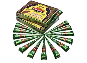 Dhagras Premium Henna Mehendi Cone (Pack of 2) - 100% Natural - 24 Cones