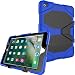 Produktbild TECHGEAR Koffer Apple iPad 9.7 Zoll (2018/2017) - Robuste Heavy Duty Schutzhülle Design Stoßfester Überlebenszeit mit abnehmbaren Ständer Schule, Kids, Bauunternehmer Fall - Blau