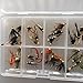 Produktbild Angeln Fliegen Nymphe Bead Kopf Auswahl 32 Fliegen für Forellen Angeln mit freien Clip Shut Fly Box Pack # 341,