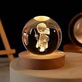 Senon Kristal Cam K&uuml;re LED Işıklı Usb Kablolu Ahşap Stantlı Gece Lambası Dekoratif Hediyelik (Harry Potter)