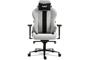 boulies Master Gaming chair, Ergonomic Office Chair for Adults with 4D Armrests, Comfortable Computer Chair for Home with Adjustable 4-way Lumbar Support and Head Pillow (Ash Grey, Standard)