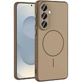 Coverzone Samsung Galaxy S24 FE İle Uyumlu Kamera Lens Korumalı Kılıf Magsafe Uyumlu Kablosuz Şarj &Ouml;zellikli Tea Silikon Tele