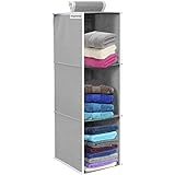Wonder Cub Hanging Organizer Engineered Wood 3 Shelves Wardrobe Organiser - Grey