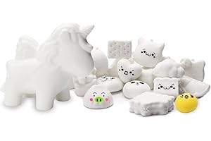 WATINC 11 Stück DIY Squeeze Spielzeug 1 Stück Unicorn + 10 Stück White Mini Cremige langsam steigende Kawaii Soft Toys Schlüsselanhänger, Phone Straps