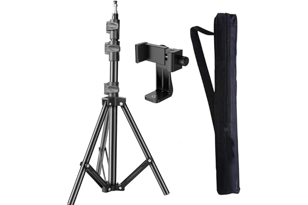 GIFTMAX 9 Feet Tripod Stand for Mobile Phone, Ring Light, Camera Light, Video Light for Photography with 360 Rotation Mobile Holder & Stand Bag
