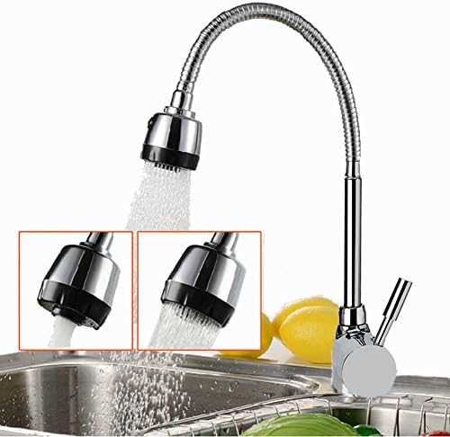 Kitchen Sink Tap 360 Rotatable Pull Down Hot and Cold Water Tap Single Handle Sprayer for Kitchen Laundry Room Twolights