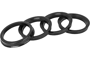 X AUTOHAUX 4pcs Plastic 67.1mm to 56.1mm Car Hub Centric Rings Black
