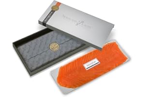 NORDLAND-LACHS Lachs Geschenkkorb Feinkost Präsent Geschenk mit Ultrapremium Räucherlachs aus Schottland geschnitten und 2 Lachs-Saucen - TOP Kühlversand (430g Ultrapremium Räucherlachs)