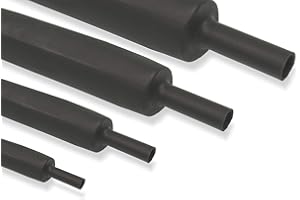 Ricable Custom B324/5 - diametro 24 mm 3:1-5 metri Guaina Termorestringente Nero