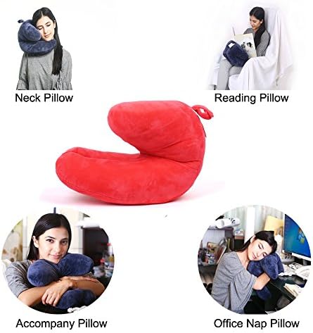 WENDSIM Pillow-3 in 1 Chin,Neck & Head Supporting Travel Pillow for Airplane & Car & Train(addtional Function Reading Pillow & Office Nap Pillow Patent Product)