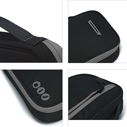 BAGSMART Kompakte Eletronik Kabeltasche Doppelte Fächer für USB Sticks, Kabel, Speicherkarte - 5