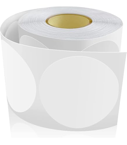 4 Inch Round Color Coding Labels - 500 White Circle Stickers For Organizing & Crafts