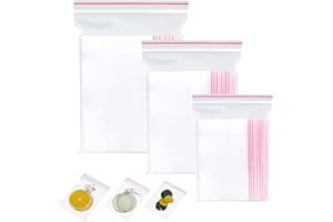 DAGORD 300 Stück Druckverschlussbeutel Set Mini Plastiktüten Kleine Zipper Beutel Kunststoffbeutel Wiederverschließbar Ziplock Taschen mit Verschluss für Küche Süßigkeiten Schmuck - 4x6cm 6x8cm 8x12cm