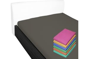 Nurtextil24 Bettlaken 100% Baumwolle 28 Farben und 4 Größen ohne Gummizug Anthrazit 100 x 170 cm
