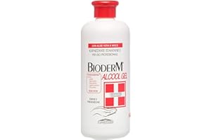 BIODERM BIODERMOCOSMETICI Bioderm Alcool Gel Igienizzante Mani 500 ml - Soluzione Alcolica per le Mani - Gel Detergente Mani Senza Risciacquo con Aloe Vera - Soluzione Idroalcolica Igienizzante