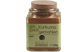 ‎MICHEL´S NATURPRODUKTE Michel´s Naturprodukte Bio Kurkuma Pulver 100g im Glas, Rohkostqualität Gewürz Indischer Safran Gelbwurzpulver Curkuma Curcurmin