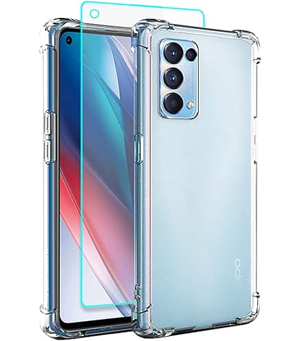 BEEJTUNY Case For Find X3 Lite/Reno 5 5G, Transparent Soft
