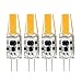 Produktbild Albrillo dimmbar 2W G4 COB LED Lampe aus Silika Gel Ersetzt 20W, Warmweiß (3000 Kelvin), 200 Lumen, AC/DC 12V, 360° Abstrahlwinkel, 4er Pack