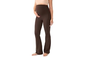 MOMANDA Utsvängda gravidleggings 29.5" | Natrelax-kollektion, Gravidyogabyxor, Över magen, Stretchiga och mjuka, Damträningskläder